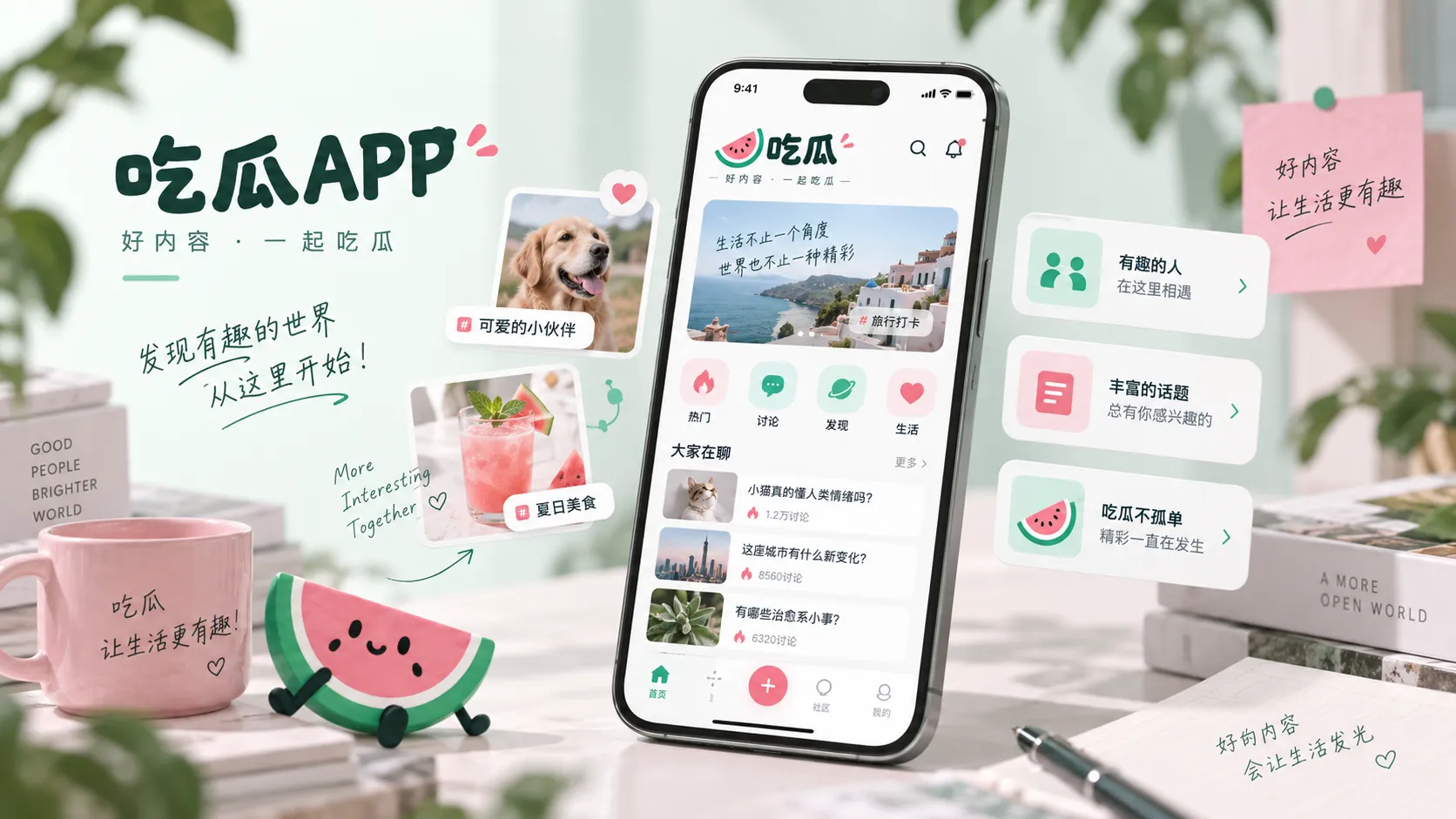 移动端内容浏览示意