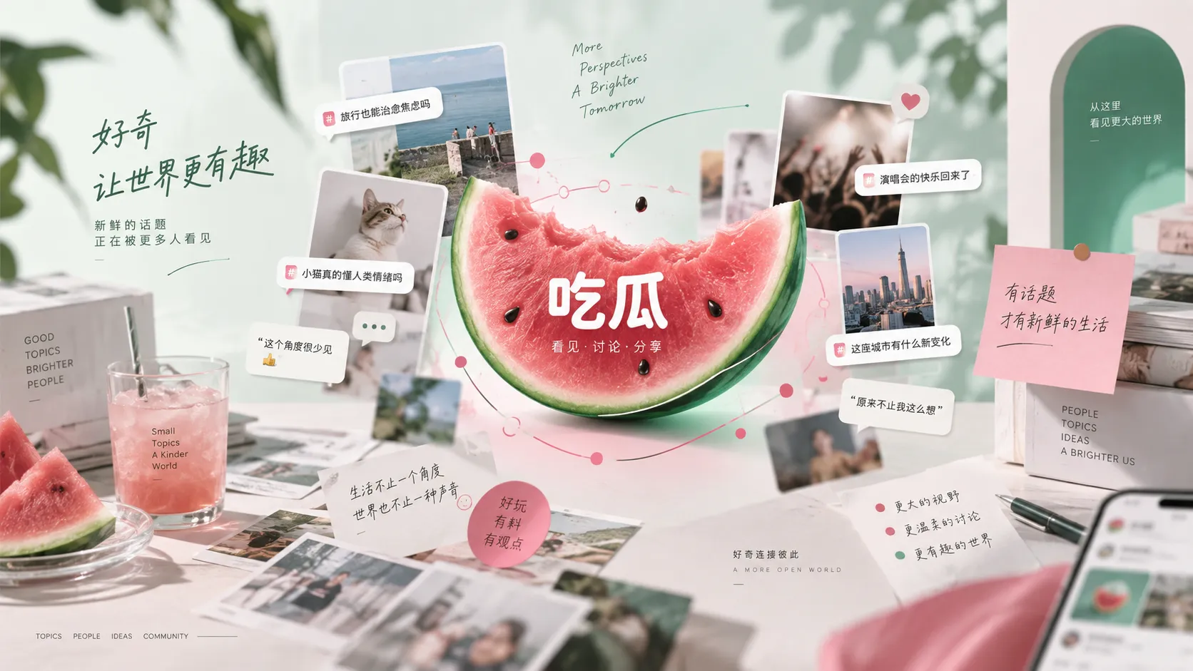 热点内容与讨论信息的视觉插图